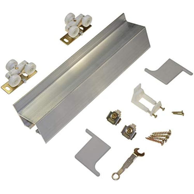 Johnson Hardware 2610F721 1-Door Hardware Set Wall Mount Barn Door Type Sliding Door 72