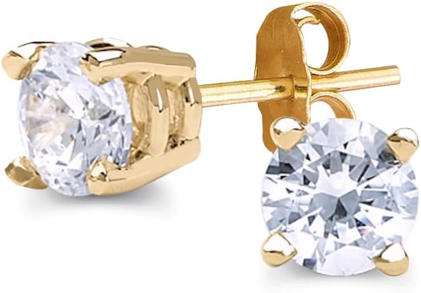 0.5 to 3 Carat Lab Grown Diamond Stud Earrings 14K
