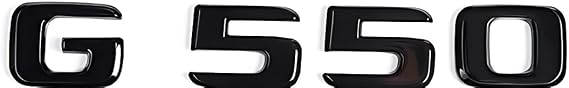 G550 Emblem Decal Car Numbers Letters Decal Plating Badge 3D Metal Style Fit for G550 Car Model Black