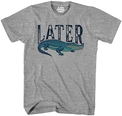 Later Alligator T Shirt Funny Graphic Gator Sarcastic Tee Joke Saying T-Shirt Graphic Tees Men