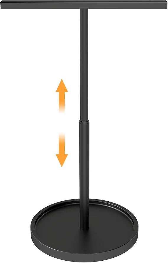 STWWO Hand Towel Stand for Bathroom Countertop, 11~16.5IN Adjustable,Black