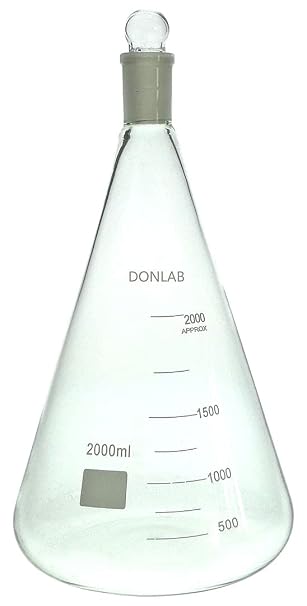 CS2004 2000ml Erlenmeyer Flask with 24/40 Ground Stopper Conical Flask