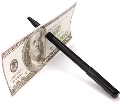 MOMOMAGE 2 Pcs Crude Pen Thru Bill Magic Tricks Close up Magic Pen Penetrate Through Dollar Perfect Penetration Magic Gimmick Props
