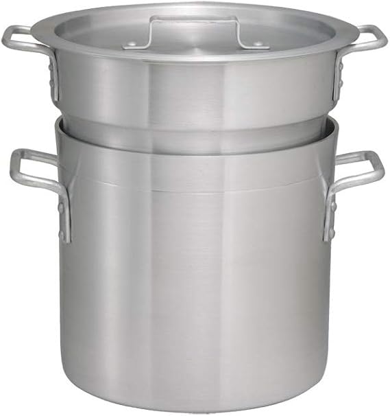 Winco Aluminum Double Boiler Set, 16-Quart