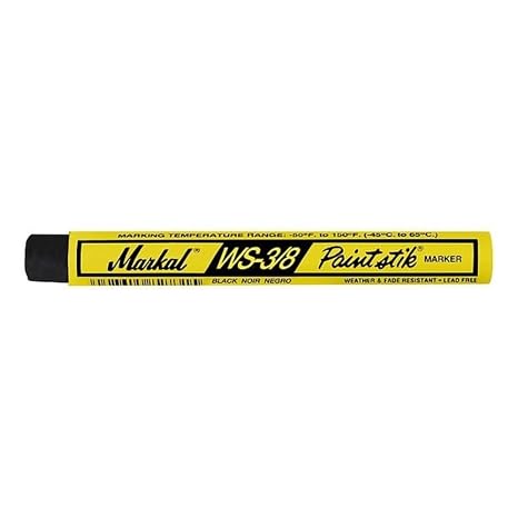 Markal 82423 WS-3/8 Paintstik Removable Solid Paint Marker/Crayon, Black (Pack of 12)