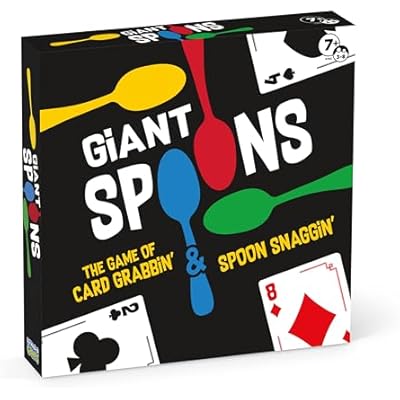 PlayMonster Giant Spoons,Card Games for Kids - Spoons Game,Deck of Cards,Fun Family Games for Kids and Adults, Playing Cards,Game Night, Travel Games, 3-6 Multi-Player Card Game,Ages 7