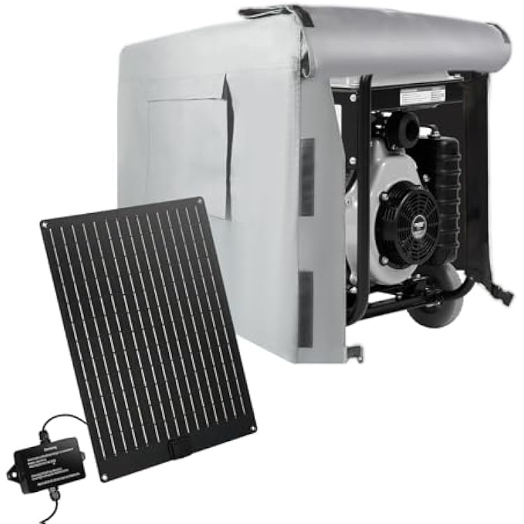 20W Solar Battery Charger & Trickle Charger Maintainer with Generator Cover, MPPT Pulse Tech Solar Panel Kit, Weatherproof 32x24x24 Generator Tent for 12V Lead-Acid Batteries, Outdoor Protection
