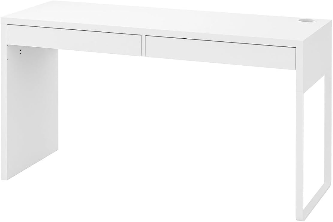 Ikea Wood Micke Long Table Top Workstation Computer Desk (White)
