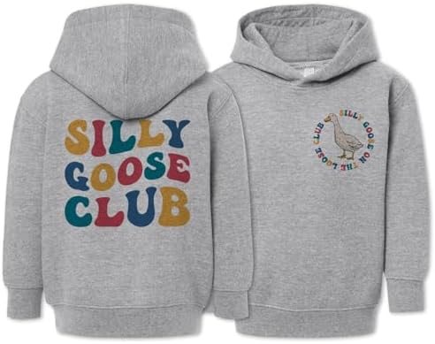 Silly Goose Club Front and Back Kids Hoodie Sweatshirt Toddler