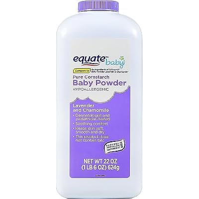 Equate Pure Cornstarch Baby Powder with Lavender and Chamomile 22 oz - Pack 1