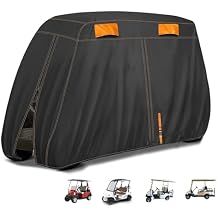 Golf Cart Cover for Spartan EV Spartan 6L 2023-pr, All-Weather Protection for Outdoor Storage, Water-Resistant Oxford Fabric with Adjustable Straps, for Rain, Snow and Sun