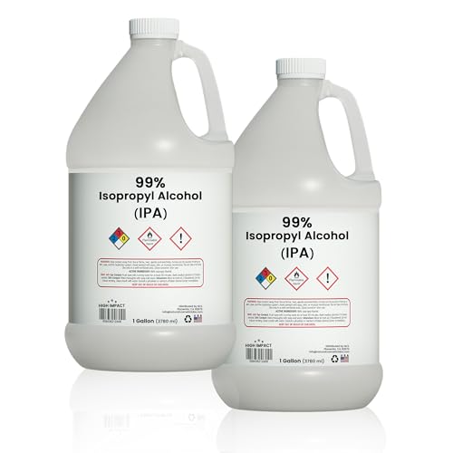 High Impact 99% Isopropyl Alcohol IPA Gallon - Made in The USA - Pack of 2