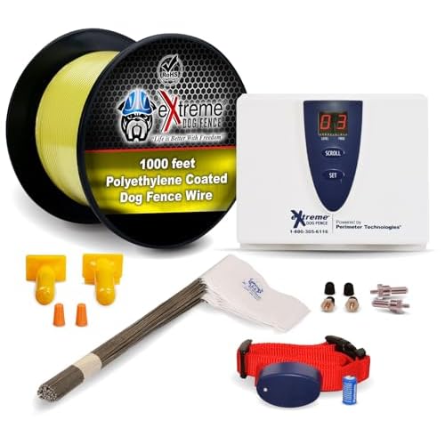 Active Dog -Yellow Standard Underground Electric Dog Fence - 1000 Feet of Yellow Wire for Easy Setup, Superior Longevity, and Reliable Pet Safety