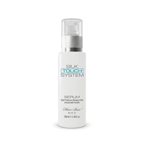 HAIR BAR NYC Silk Touch System Serum 3.38oz - Reduces Frizz, Infused with Marine Keratin & Biotin for Smoothing | Color-Treated Hair