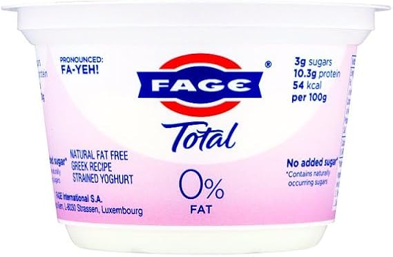 Fage Total 0% Fat Natural Fat Free Greek Recipe Strained Yoghurt 150g | Case of 1