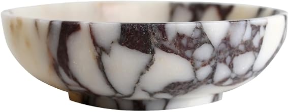 Luxury Decorative Marble Bowl, 7.8" Natural Marble Key Bowl For Home Decor