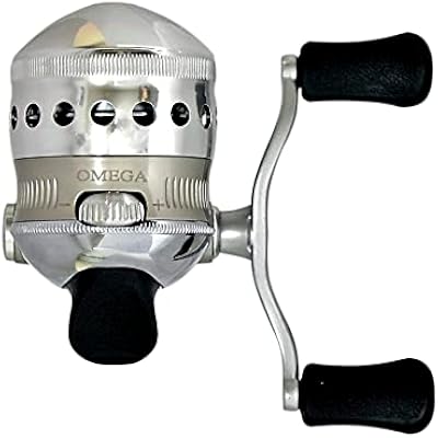 Zebco Omega Spincast Fishing Reel, 7 Bearings 6  Clutch, Instant Anti-Reverse with a Smooth Dial-Adjustable Drag, Powerful All-Metal Gears and Spare Spool
