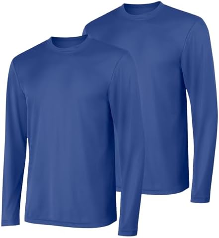 Hanes Sport Mens Long-Sleeve T-Shirt Pack, Cool DRI Moisture-Wicking Performance T-Shirts, Performance Tee, 2-Pack
