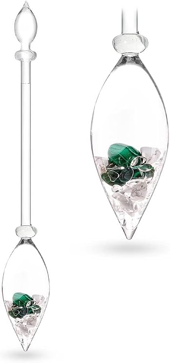VitaJuwel Gemstone Vial Force of Nature with Malachite, Magnesite & Clear Quartz - Transformation, Determination & Strength