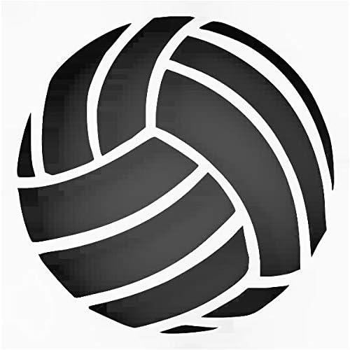 Volleyball Reusable Sturdy Stencil Clear Custom Cut Plastic Sheet Template Cutout Sign DIY Supplies for Airbrush Painting Drawing 1-5.5x5.5 inch