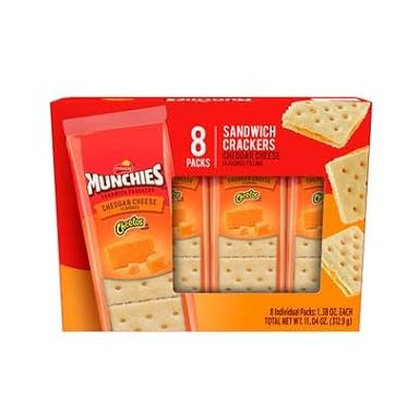 Munchies Sandwich Crackers Cheddar Cheese Flavored - 8 ct.