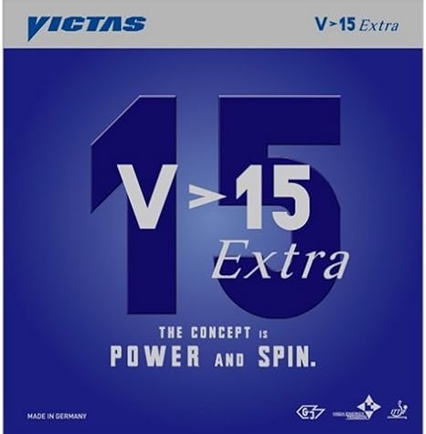 VICTAS V>15 Extra - Offensive Table Tennis Rubber Black 2.0mm