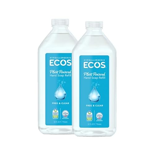 ECOS Supercharged Squeaky Clean: Free & Clear Refill Hand Soap 2 Pack | Emphasizes both cleaning power friendliness
