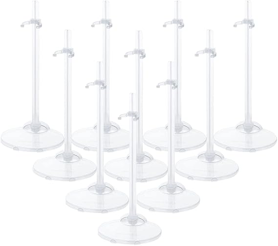 10PCS Doll Holder, Doll Stand Display Holder, Ideal Display Stand Support with Adjustable Waist Clip for 11 to 13 Inch Tall Dolls