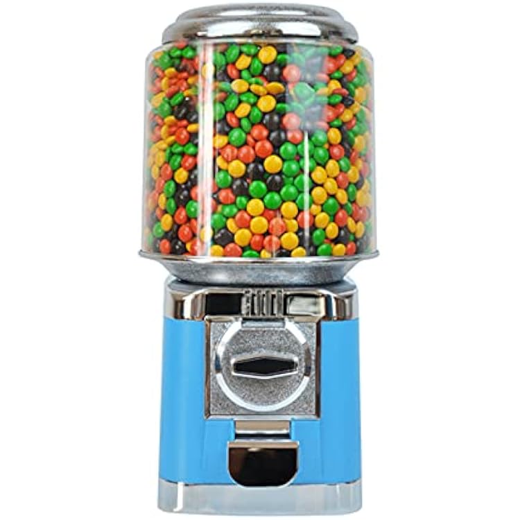 Vending Candy Machine, Candy Gumball Vending Machine Candy Dispenser Commercial Gumball Vending Machine, Gumball Dispenser Machine for Kids, Perfect for Birthdays, Christmas and Kiddie PartiesBlue