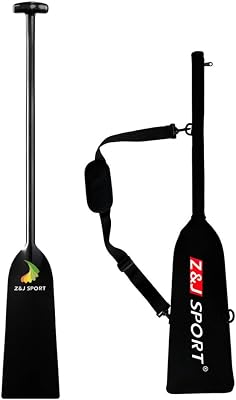 Z&J SPORT Dragon Boat Paddle Carbon Fiber, IDBF Approved 48 inch & Gray Paddle Cover with Carry Handle