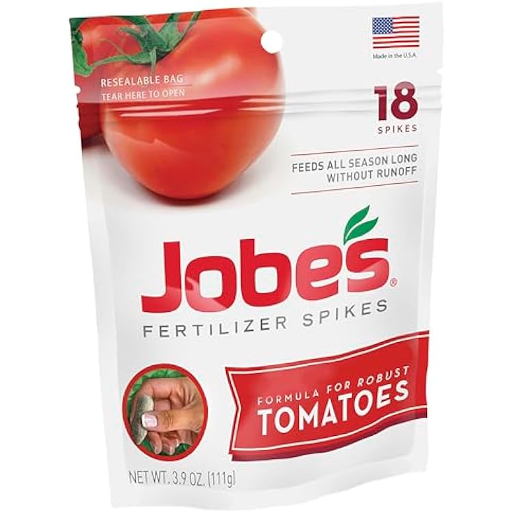 Jobes Garden Fertilizer Spikes, Easy Plant Care Fertilizer for Tomato Plants, 18 Count