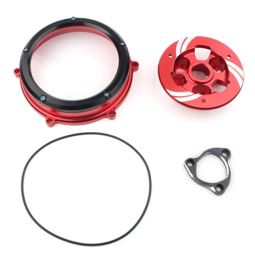Lirun Clear Clutch Cover Spring Retainer Pressure Plate Kit Clear Clutch Cover Protector Guard for Ducati Panigale V4 V4S SPECIALE 2019 2020 2021, STREETFIGHTER V4 V4S 2019 2020 2021, Black