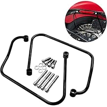 Black Saddle Bags Supports Bracket Mount Kit for Harley Softail Standard 20-'23, Street Bob 18-2023, Softail Slim 18-2021 Models