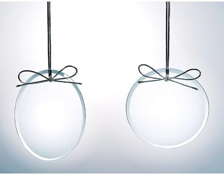 Round Starfire Clear Glass Ornament