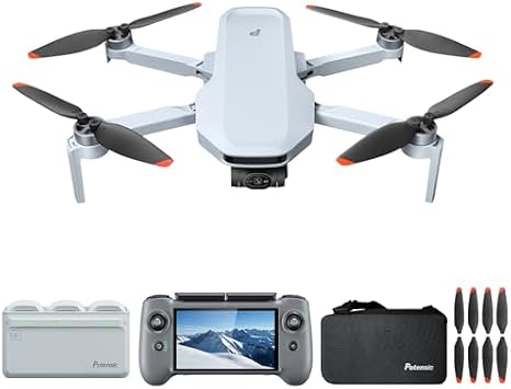 Potensic Atom 2 Drone with RC PTD 1, 8K Photo, Under 249g, 3-Axis Gimbal, 10KM Transmission, AI Track, Vertical Shooting, AI Night Shot, Fly More Combo with 1 Extra Set of Propellers