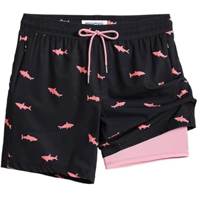 maamgic 2 in 1 Mens Swim Trunks 7 Inch Swim Shorts Swim Suits Board Shorts