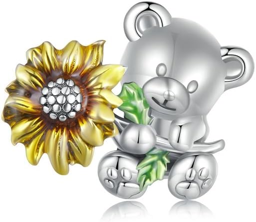 BISAER 925 Sterling Silver Original Animal Charms for Bracelet Necklace