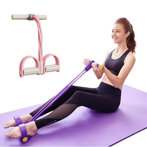 21 Fitness Resistance Bands-4 Tube Pedal Ankle Puller 2025 Upgrade Stretch Bands for Exercise Sit Up Exercise Equipment AB Training Auxiliary Device Workout Equipment for Women Men