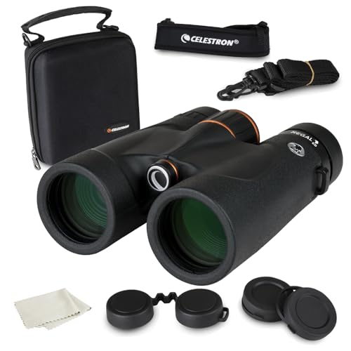 Celestron Regal ED 10x42 Binoculars Premium ED Optics for Hunting, Birding & Outdoor Use Phase & Dielectric Coated BaK-4 Prisms Fully Multi-Coated Glass 6.5 ft Close Focus