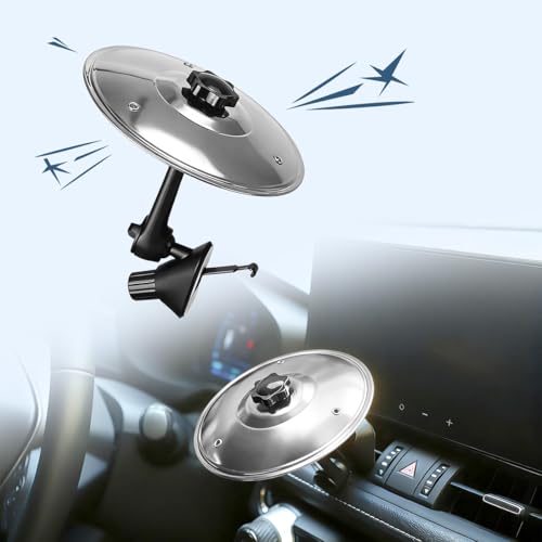 Car Cymbal, Car Cymbal Air Vent, Mini Drum Crash Cymbal For Car Vent, Music Lovers Silver