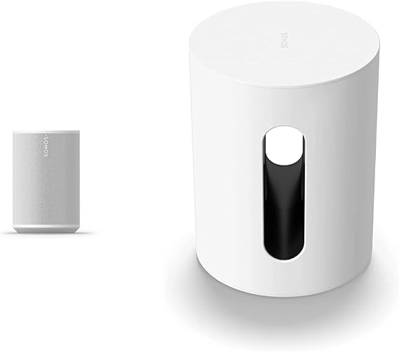 Smart Speaker and Mini Subwoofer SetSonos Smart Speaker Era 100 White + Subwoofer Sub Mini White