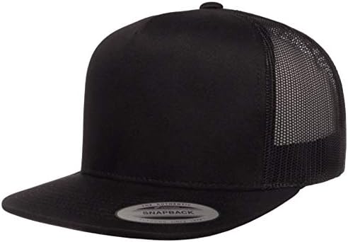 Flexfit Adjustable Snapback Classic Trucker Hat 6006 Black