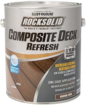 Rust-Oleum 350060 Brown RockSolid Composite Deck Refresh Stain, 1 Gal