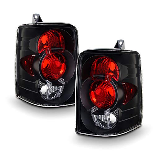AKKON - For 93-98 Jeep Grand Cherokee SUV Black Bezel Rear Tail Lights Brake Lamps Replacement Pair