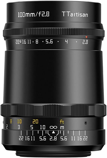 TTArtisan 100mm f2.8 Bubble Bokeh Full Frame Lens for M42 Mount, 100mm f/2.8 Manual Focus Prime Camera Lenses for M42 Screw Mount Compatible with Mirrorless SLR Mount with Adapter