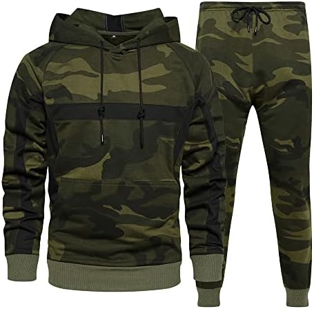 AOTORR Mens Sweatsuits 2 Piece Casual Tracksuits Camo Hoodie Jogging Sweatpants Suit