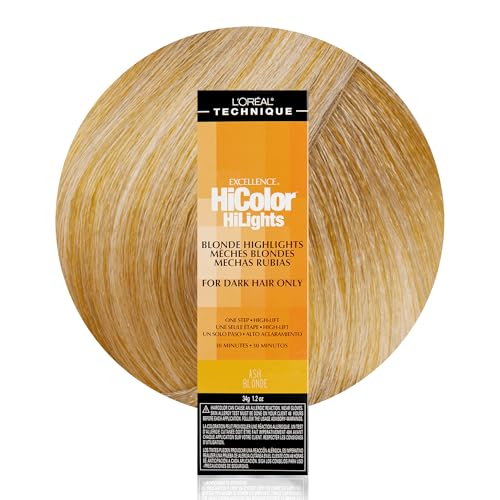 LOreal Technique HiColor Blonde HiLights Permanent Hair Color for Dark Hair - Intense Blonde Highlights, No Pre-Lightening Required, No-Drip Creme, Quick Processing Time