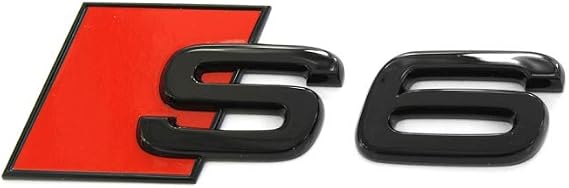 Audi 4K0071804 Lettering S6 Black/Red Tuning Black Edition Emblem