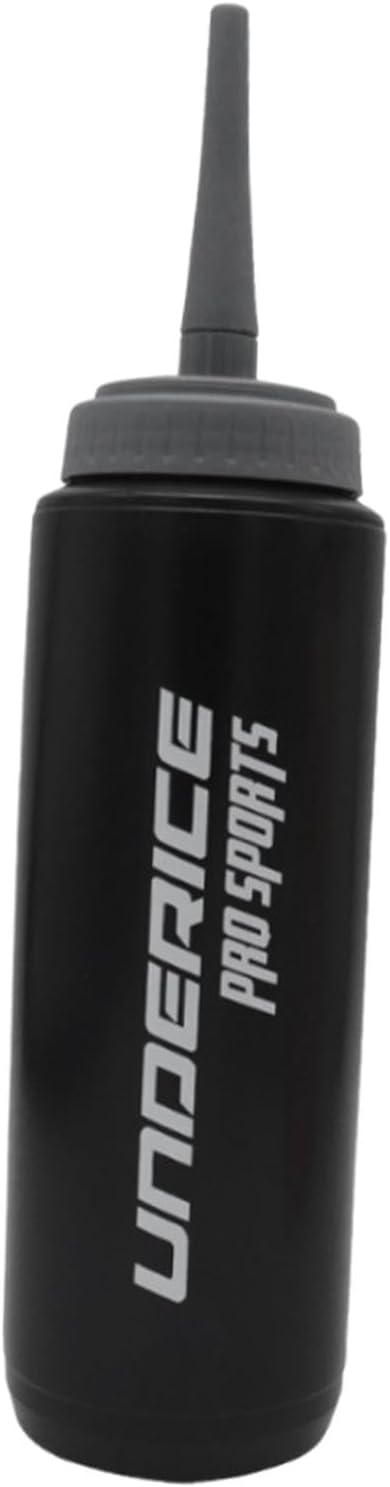 Sports Squeeze Water Bottle Drinking Bottle Large Capacity Water Cup Long Nozzle for Football Baseball Boxing Gym Hockey, Black