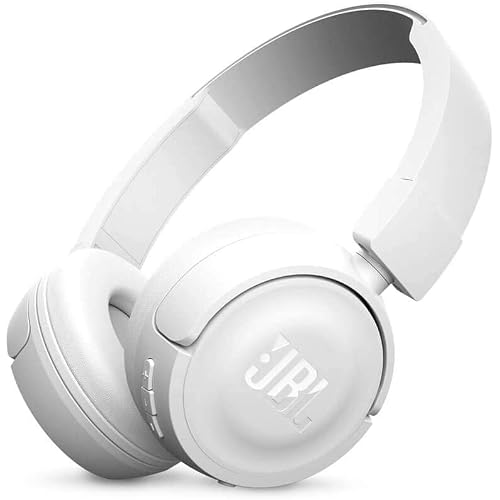 JBL T450BT Wireless On-Ear Headphones with Built-in Remote and Microphone White